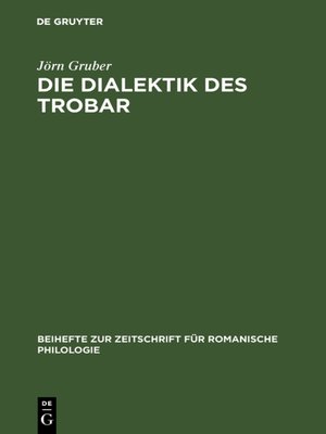 cover image of Die Dialektik des Trobar